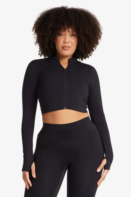 Casaco Sculpt Cropped Preto