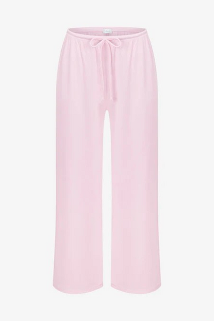 Calça Canelada de Perna Larga